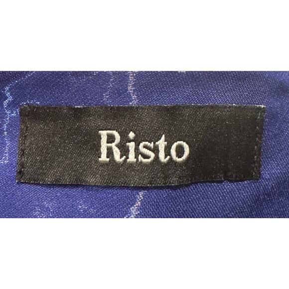 RISTO Shiny Purple Black Pants Women’s Size Medium Silk Blend High Rise Evening - Picture 7 of 10